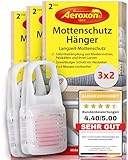 Aeroxon Mottenfalle Kleidermotten, Mottenschutz für Kleiderschrank - 3x2 Stück...