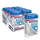 Mentos Kaugummi Always White, 8 XL-Dosen zuckerfreie Chewing Gum Dragees à 100...