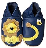 ENGEL + PIRATEN Krabbelschuhe Baby Leder Mädchen Jungen Babyschuhe Hausschuhe...