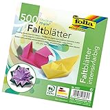 folia 8957 - Faltblätter 7,5 x 7,5 cm, 70 g/qm, 500 Blatt sortiert in 10...