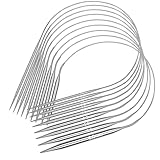 Coopay 9 Stück Rundstricknadeln Set, 120 cm Edelstahl mit Klarer Größe,...