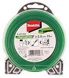 Makita E-01769 Mähfaden Four-Leaf 2,0 mm x 15 m, Trimmerfaden, Nylon, grün,...