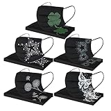 Wtinfer 50/100 Stück Mundschutz Erwachsene Einweg 3-lagig mit Motiv Bunt Mund...