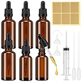 Farnirvana 6 Stück Pipettenflasche, 30ml 50ml Apothekerflasche Glas, Braunglas...
