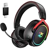 Ozeino 2.4GHz Wireless Gaming Headset für Pc, Ps4, Ps5, Mac, USB & Type-C...