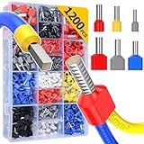 Aderendhülsen Set 0.5mm²-16mm², Preciva 1200 Stück Isolierte Zwillinge...