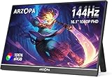 ARZOPA 16.1'' 144Hz Tragbarer Monitor mit Einem Standfuß, 106% sRGB 1920×1080P...