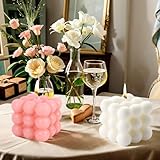 2 Stück Handgemacht Bubble Kerze Candle, Natürlich und Wohlriechend Duftkerze...