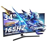 Great Voell 34 Zoll Gaming Monitor Curved, 165Hz, UWQHD 3440x1440, Ultrawide...