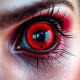 Rot Farbige Linsen & Geprüfte Kontaktlinsen - Grußlige Tageslinsen für...