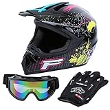 Samger DOT Erwachsene Off Road Helm Motocross Helm Dirt Bike ATV Motorrad Helm...