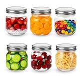 Alitree 6 Stück Mason Jar mit Schraubdeckel,Marmeladengläser, Sturzglas, für...