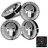 LONGHAO 4 Pcs Schädel Alufelgen Nabenkappen,Alufelgen Felgendeckel...