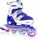 Inliner Für Kinder Verstellbare Inline Skates mit Beleuchteten Rädern...