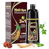 Dunkelbraun Haarfärbeshampoo für Männer und Frauen, Dark Brown Hair Dye...