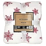 Domarex Weiche Weihnachtsdecke Nieve 150x200 cm – Warm, doppelseitig mit...