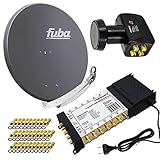 PremiumX Satelliten-Komplettanlage Fuba DAA 850 A Satellitenschüssel Alu...