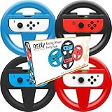 Orzly Lenkrad Vier Pack für Mariokart Nintendo Switch Version - Steering Wheel...