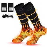 CaiQiXuan Beheizbare Socken Damen Herren Beheizte Socken mit 4000mAh...