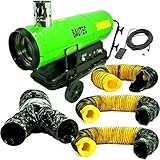 BAUTEC Ölheizgebläse 80 KW » Profi-Set inkl. 3 Schläuchen, Y-Verteiler, ext....