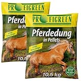 Pferdedung in Pellets 21 kg (2 x 10,5 kg) Mist Pferdemist Universal Dünger...