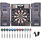 WIN.MAX Elektronische Dartscheibe Profi Set mit 211 Varianten für 1 bis 16...