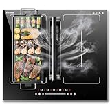 Karinear Induktionskochfeld Flexzonen mit Dunstabzug, Induktion Kochfeld 60 cm...