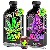 HOMEGROW24 Cannabis Dünger Duo - Grow und Bloom Flüssig NPK Pflanzendünger...