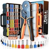 Preciva Crimpzangen Aderendhülsen Set mit Koffer, Crimpzange 0,08-16mm²...