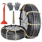 Ninonly Universal Schneeketten für Auto 8Pcs - Anti-Rutsch Gürtel für Reifen,...