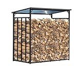 QUICK STAR Metall Kaminholzregal Anthrazit XXL 185 x 100 x 185 cm XXXL Garten...