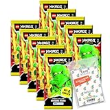 Bundle mit Lego Ninjago Serie 9 Trading Cards - 10 Booster + Exklusive...