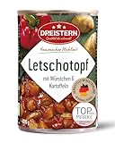 DREISTERN Letschotopf 400g I Mit Kartoffeln & Würstchen I Herzhaftes...
