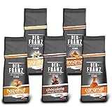 Der-Franz Kaffee Pack, ganze Bohne, aromatisiert, 5 x 500 g (1 x Haselnuss, 1 x...