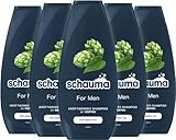 Schauma Schwarzkopf Shampoo For Men (5x 400 ml), kräftigendes Herren Shampoo...