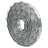 vidaXL BTO-22 NATO-Klingendraht Stacheldraht Natodraht Sperrdraht 100 m Stahl