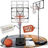 VALENESS® Basketballkorb Outdoor - [135 bis 305 cm] Höhenverstellbarer und...