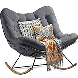 YITAHOME Übergroßer Schaukelstuhl, breite Schaukelliege mit extra dickem...