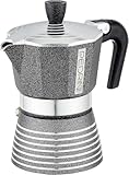 Pedrini Infinity Kaffeemaschine aus Aluminium, Espressokocher Moka Farbe Rock...