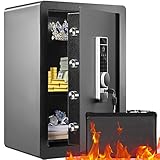 VEVOR Safe Tresor 2,2 Kubikfuß, Möbeltresor mit Feuerfester Geldtasche,...