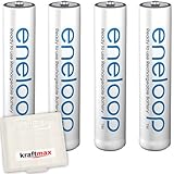 4er Pack Panasonic Eneloop AAA/Micro Akkus - Neueste Generation - Hochleistungs...