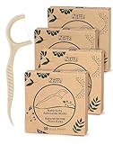 ZITFRI 200 PCS Zahnseide Sticks Nachhaltige Dental Floss picks Vegan Zahnseide...