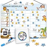 PANDABANDE® Belohnungstafel Kinder [100 Aufgaben, 200 Sterne, 3 Farben, 1-2...