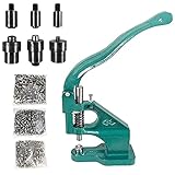 QWORK® Ösenpresse Set Handpresse Ösenstanze Eyelet Grommet Machine mit 3...