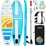 Overmont SUP Aufblasbares Stand Up Paddle Board Set mit Paddleboard Zubehör,...