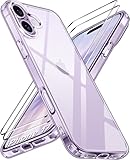 ivoler Nie Vergilbung Klar Hülle für iPhone 17 6,3 Zoll, mit 2 Stück Panzer...