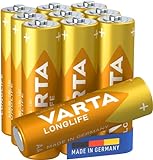 VARTA Batterien AA, 10 Stück, Longlife, Alkaline, 1,5V, ideal für...