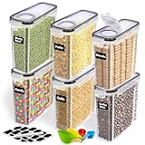 BUOAZR 2.5L Vorratsdosen Set, Satz mit 6, BPA-frei, Müsli Schüttdose,...