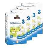 Holle Bio Folgemilch 3, auf Ziegenmilchbasis, 4er Pack (4 x 400g)