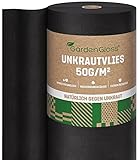 GardenGloss® 50m2 Unkrautvlies Gartenvlies gegen Unkraut – Unkrautfolie...